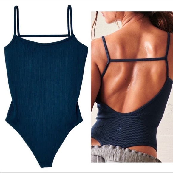 FP Movement by Free People Tops - NWT FP Movement Free Throw Backless Bodysuit in Orion Blue M/L